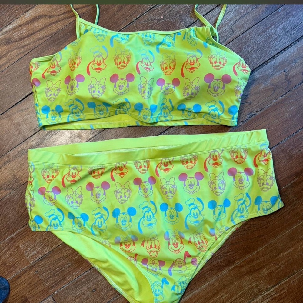 Disney Neon Mickey Mouse Two-Piece
Swimsuit (1X/2X) - Like New!